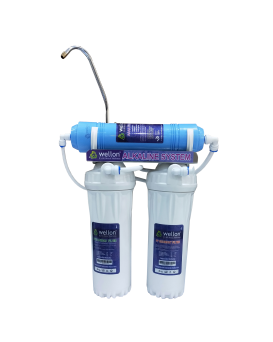 Wellon Stainless Steel Multi Stage High Quality Water Purifier System : Sediment+Carbon+Antioxidant Alkaline filter
